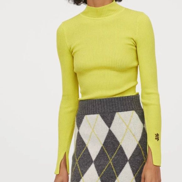 Pringle of Scotland X H&M Tops - Pringle of Scotland X H&M yellow ribbed turtleneck size large